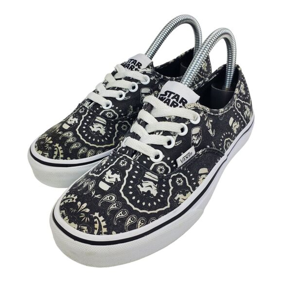 VANS Shoes STAR WARS Womens Size 6.5 Black Skateboard Bandana Print Stormtrooper - Picture 1 of 10